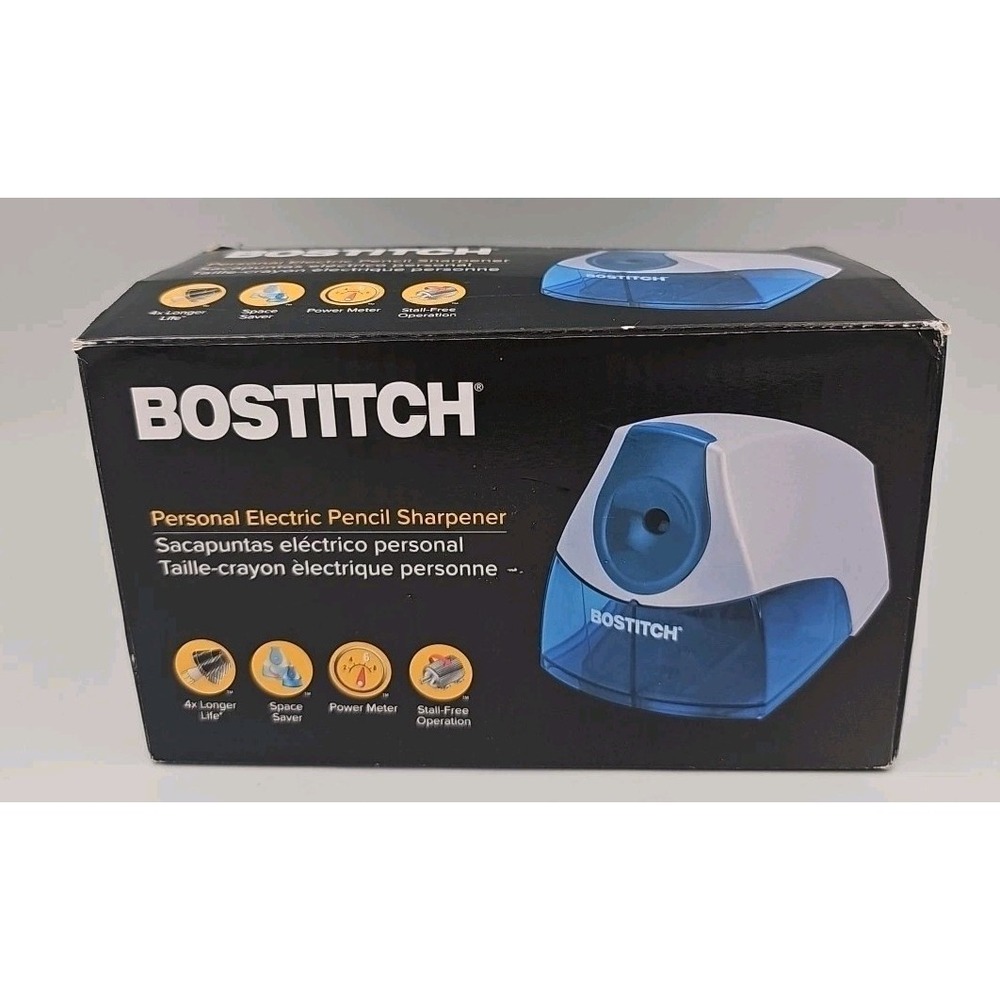 Bostitch Personal Electric Pencil Sharpener Space Saver‎ Stall Free EPS4-BLUE